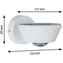 Paulmann Sabik LED-væglampe hvid mat