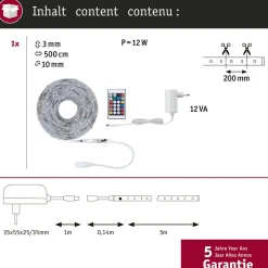 SimpLED Motion LED-stripsæt, 5 m fjernbetjening RGB^Paulmann Outlet