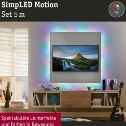 SimpLED Motion LED-stripsæt, 5 m fjernbetjening RGB^Paulmann Outlet