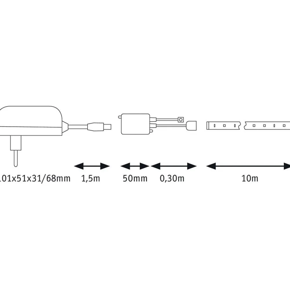 SimpLED stripe-sæt, 28 W, RGB, 10 m^Paulmann Sale