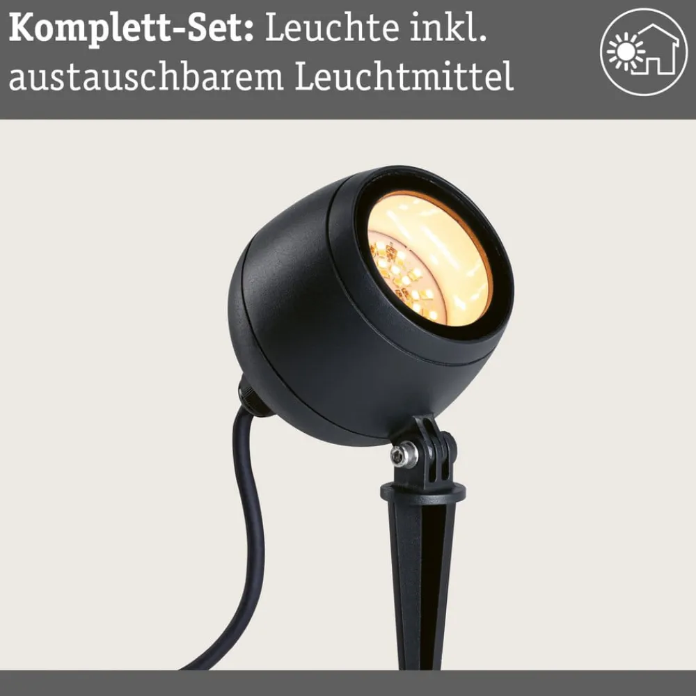 Paulmann Udendørs Spot>Smart LED jordspydspot Kikolo, CCT, antracit, IP65