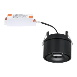 Spircle LED indbygningslampe, mat sort^Paulmann Hot