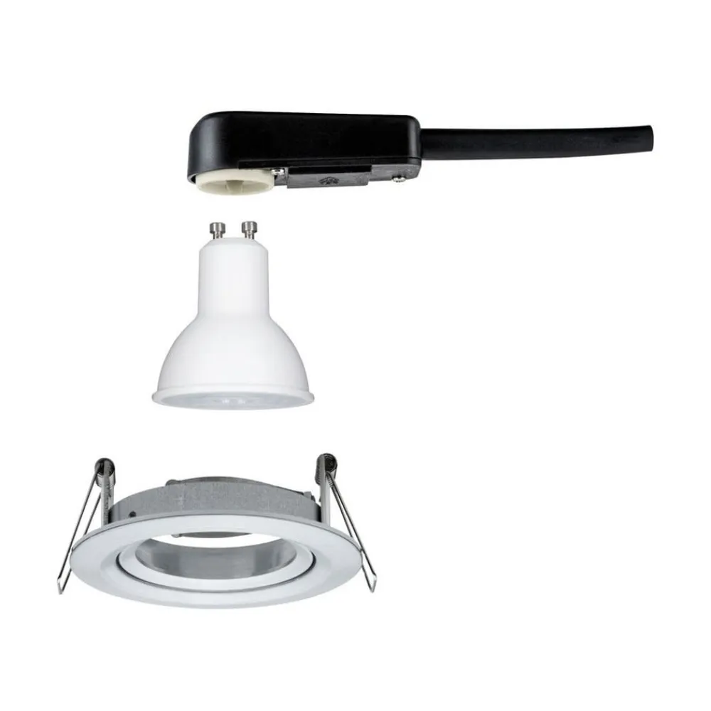 Paulmann Indbygningsspots>Spot Nova rund, drejelig/dæmpbar, aluminium