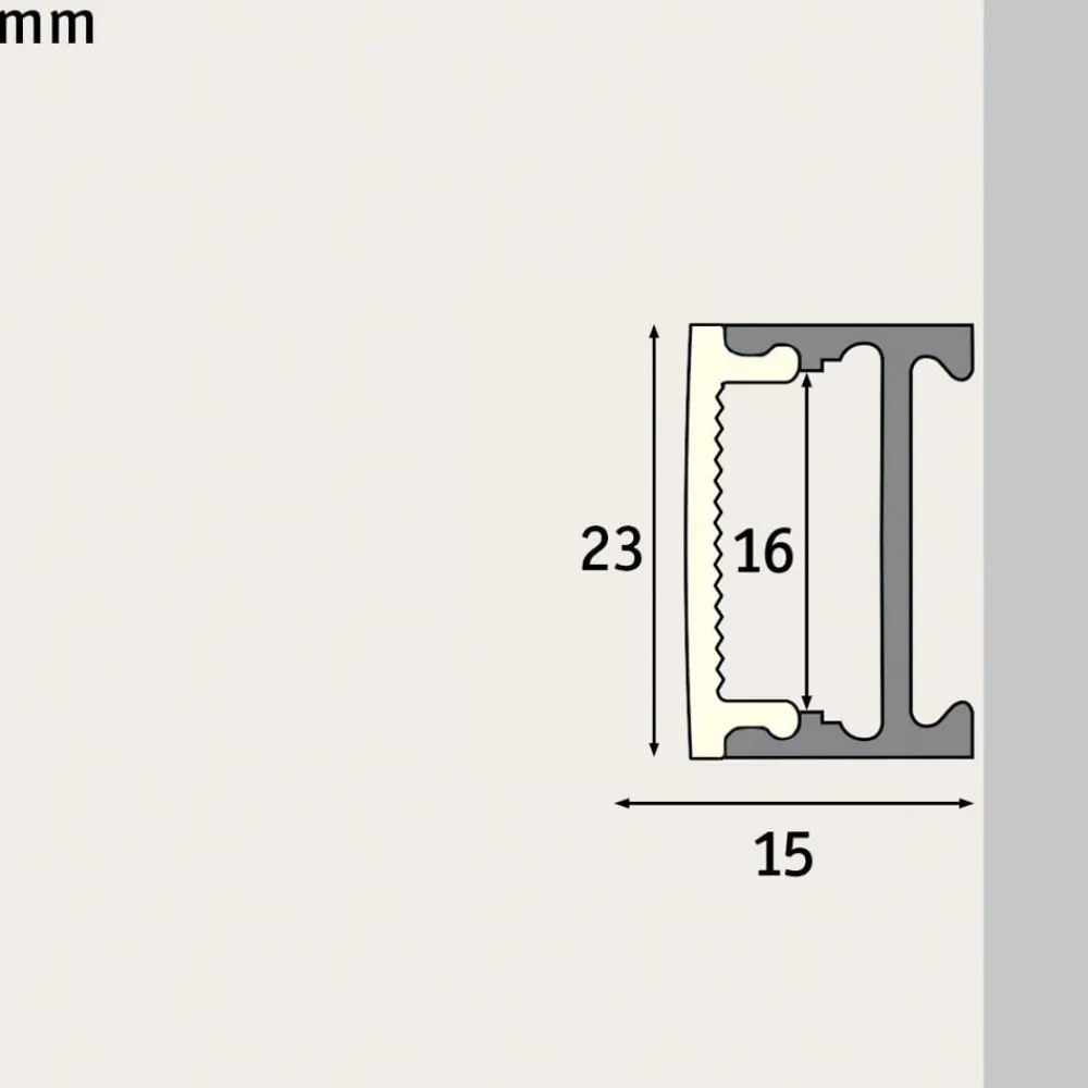Paulmann Led Strips>Square Profil alu satineret diffusor, 2 m