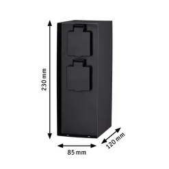 Paulmann Stikkontaktsøjler>stikkontakt søjle Rio 2-bånds timer