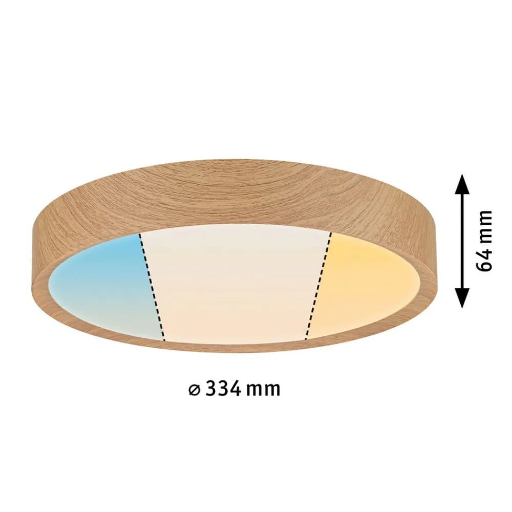 Paulmann Loftlamper>Tega LED-loftlampe IP44 CCT træ