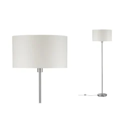 Tessa gulvlampe, creme, børstet jern^Paulmann Sale