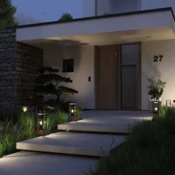 Paulmann Sokkellamper>Timba-sokkelampe med træ, højde 40 cm