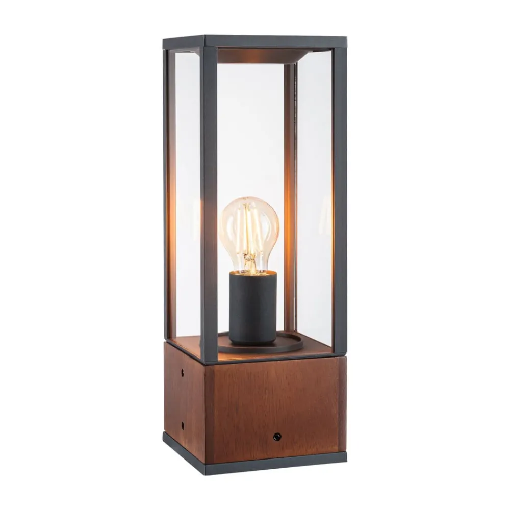 Paulmann Sokkellamper>Timba-sokkelampe med træ, højde 40 cm