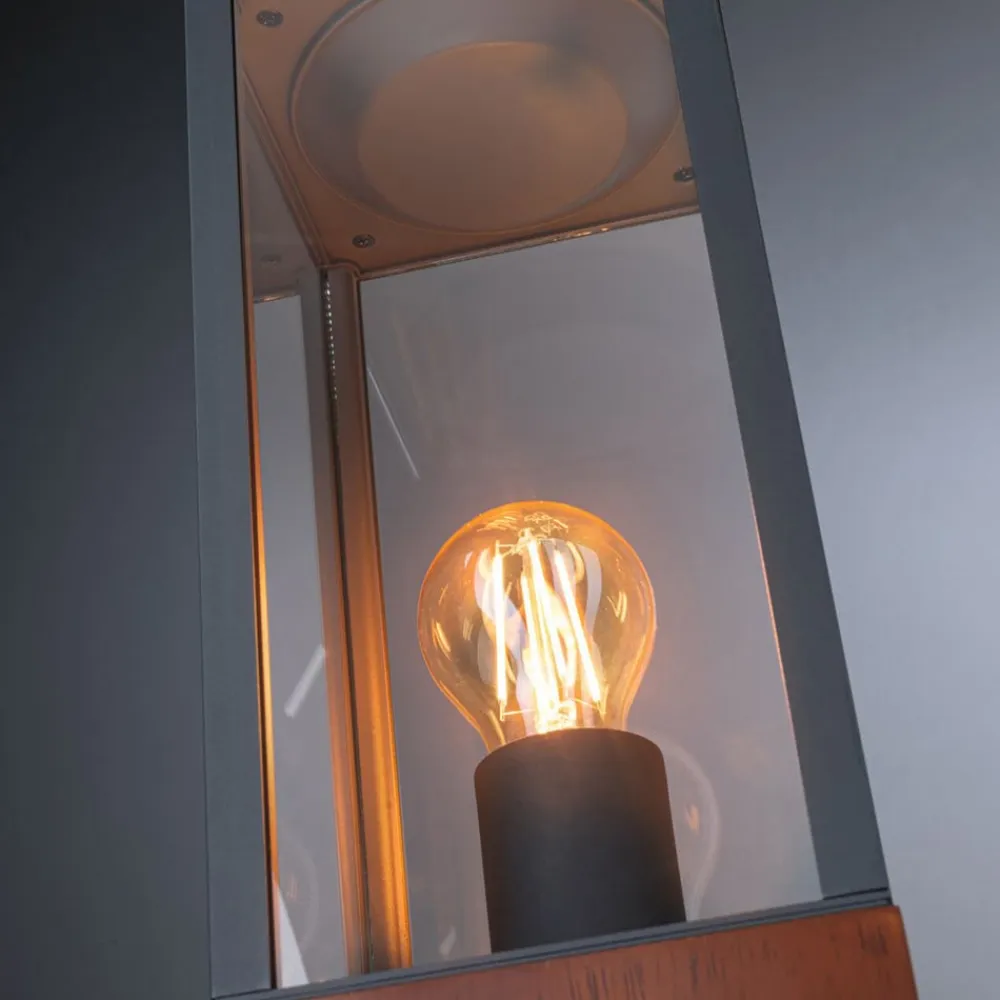 Paulmann Sokkellamper>Timba-sokkelampe med træ, højde 40 cm