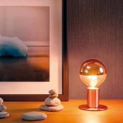 topforspejlet LED E27 6,5W G95 kobber^Paulmann