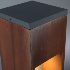 Paulmann Trabia LED-sokkelampe i træ, højde 60 cm