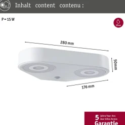 udendørs LED-væglampe Silma hvid 2 lyskilder IP44^Paulmann Clearance