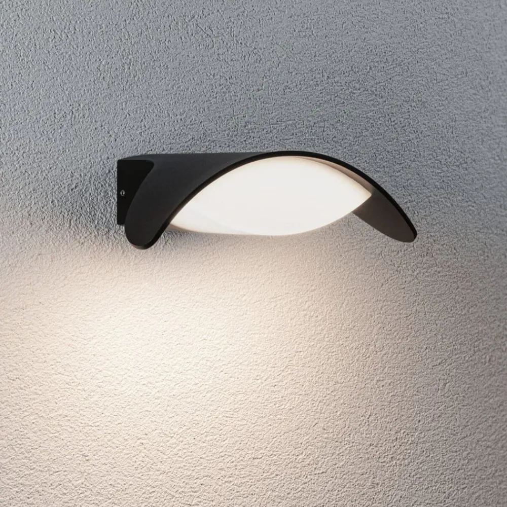 udendørs LED-væglampe Mesana, antracit 24 cm aluminium IP44^Paulmann Clearance