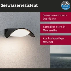 udendørs LED-væglampe Mesana, antracit 24 cm aluminium IP44^Paulmann Clearance