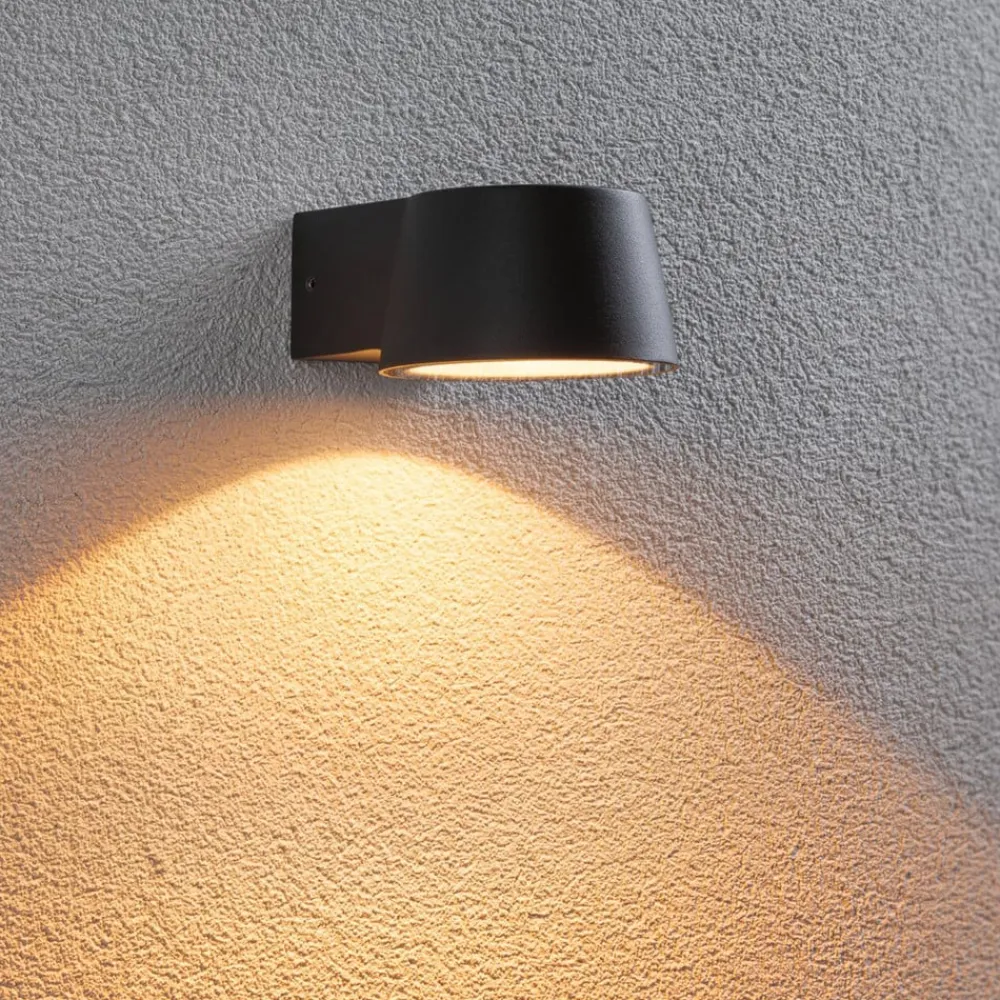 Paulmann udendørs LED-væglampe Capea, antracit, aluminium, IP44