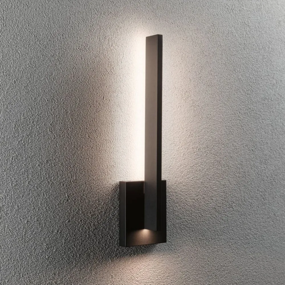 Paulmann Væglamper>udendørs LED-væglampe Levka, antracit, 49 cm aluminium IP44