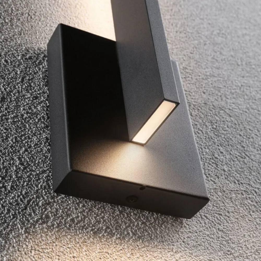 Paulmann Væglamper>udendørs LED-væglampe Levka, antracit, 49 cm aluminium IP44