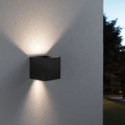 Paulmann Væglamper|Væglamper>udendørs LED-væglampe Cybo, RGBW, 10 cm, antracit