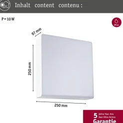 udendørs LED-væglampe Azalena, sensor, hvid^Paulmann Online