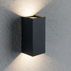 udendørs LED-væglampe Flame, 22 cm, antracit, op/ned^Paulmann New