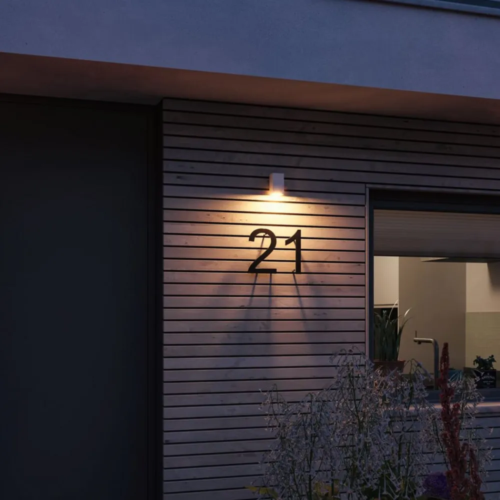 Paulmann Væglamper>udendørs LED-væglampe Flame, hvid