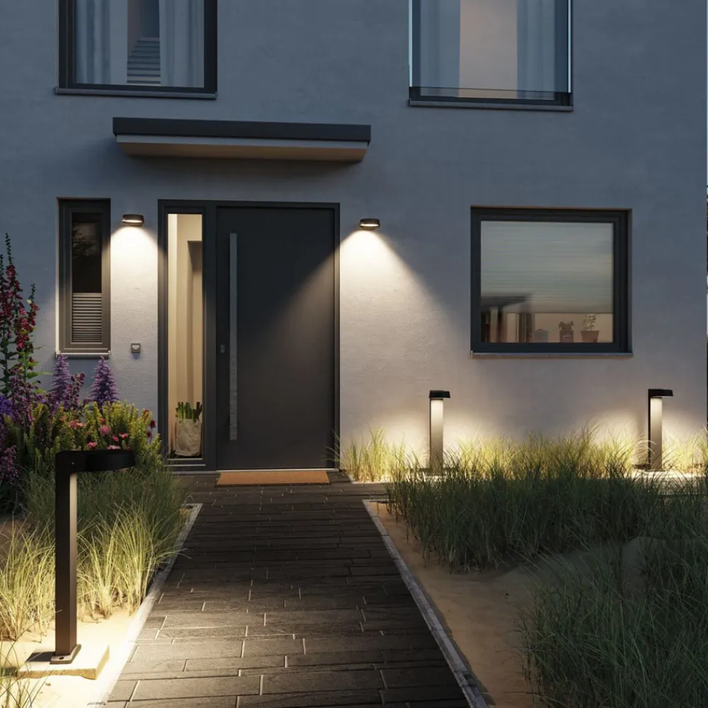 Paulmann Væglamper>udendørs LED-væglampe Capea Grand antracit 16 cm IP44