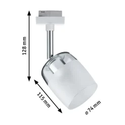 URail Blossom spot, hvid/klar/satineret^Paulmann Best