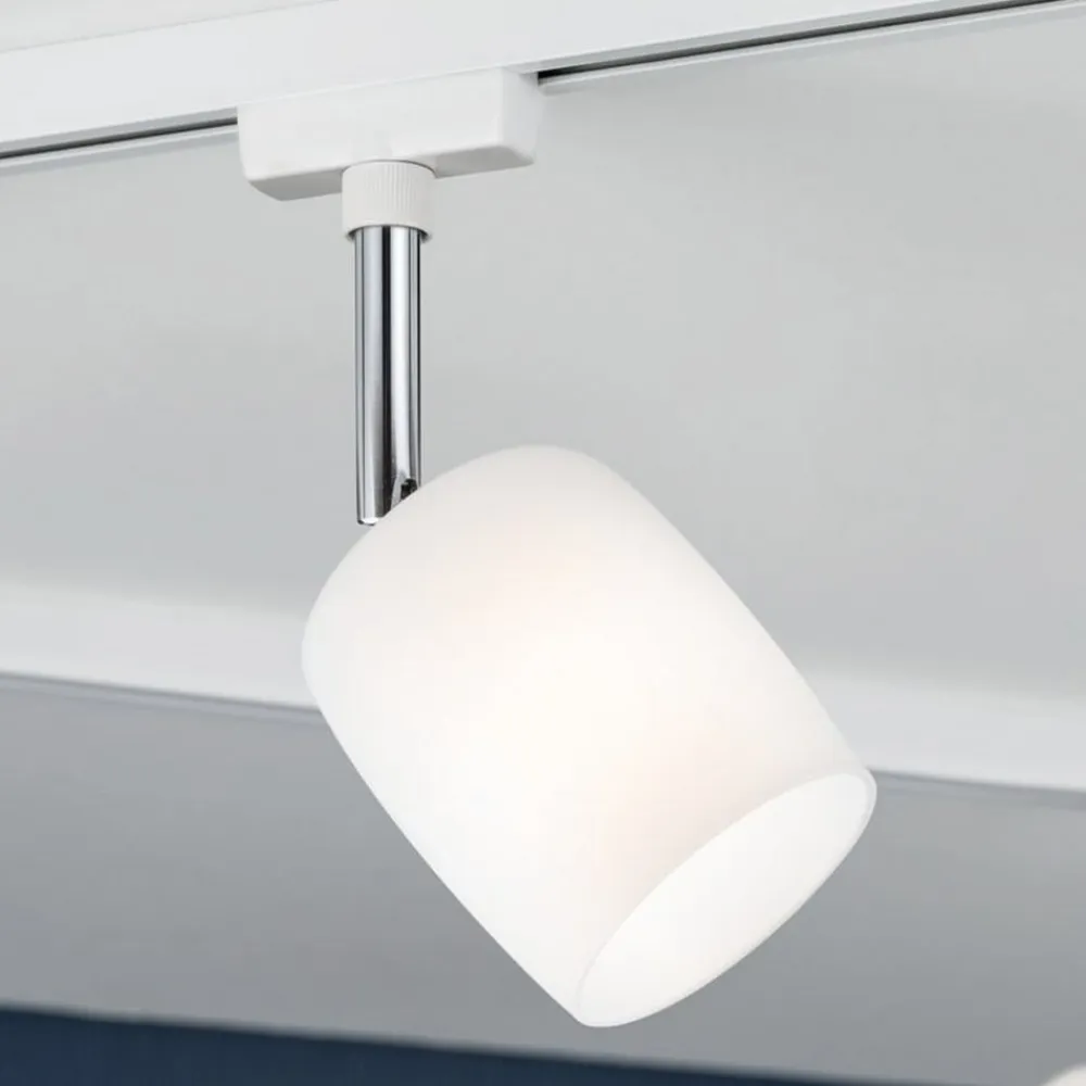 URail Blossom spot, hvidt, satineret glas^Paulmann New