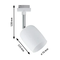 URail Blossom spot, hvidt, satineret glas^Paulmann New