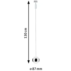 URail Capsule II pendel, hvid/krom 827^Paulmann Best