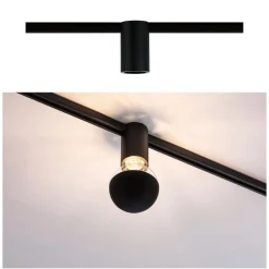 Paulmann URail Ceiling Socket E27, sort
