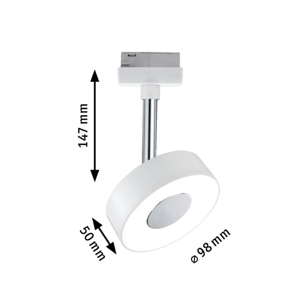 Paulmann Arbejdsrum/Kontor|Skinnesystem>URail Circle LED-spot, rundt, i hvidt