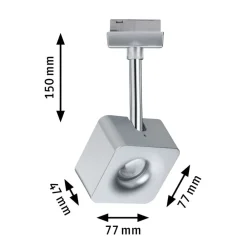 URail Cube LED-spot, dæmpes 2.700 K krom^Paulmann New