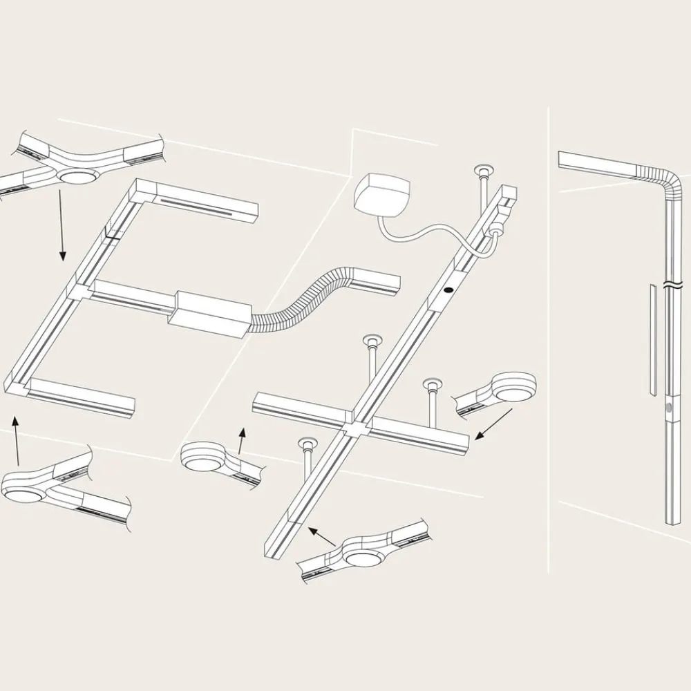 Paulmann Skinnesystem>URail End Cap LED-slutstykke, mat krom