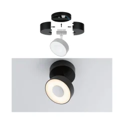 Paulmann Skinnesystem>URail føder til enkeltspot, mat sort