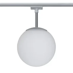 Paulmann URail Globe kuglelampe i krom, opalglas