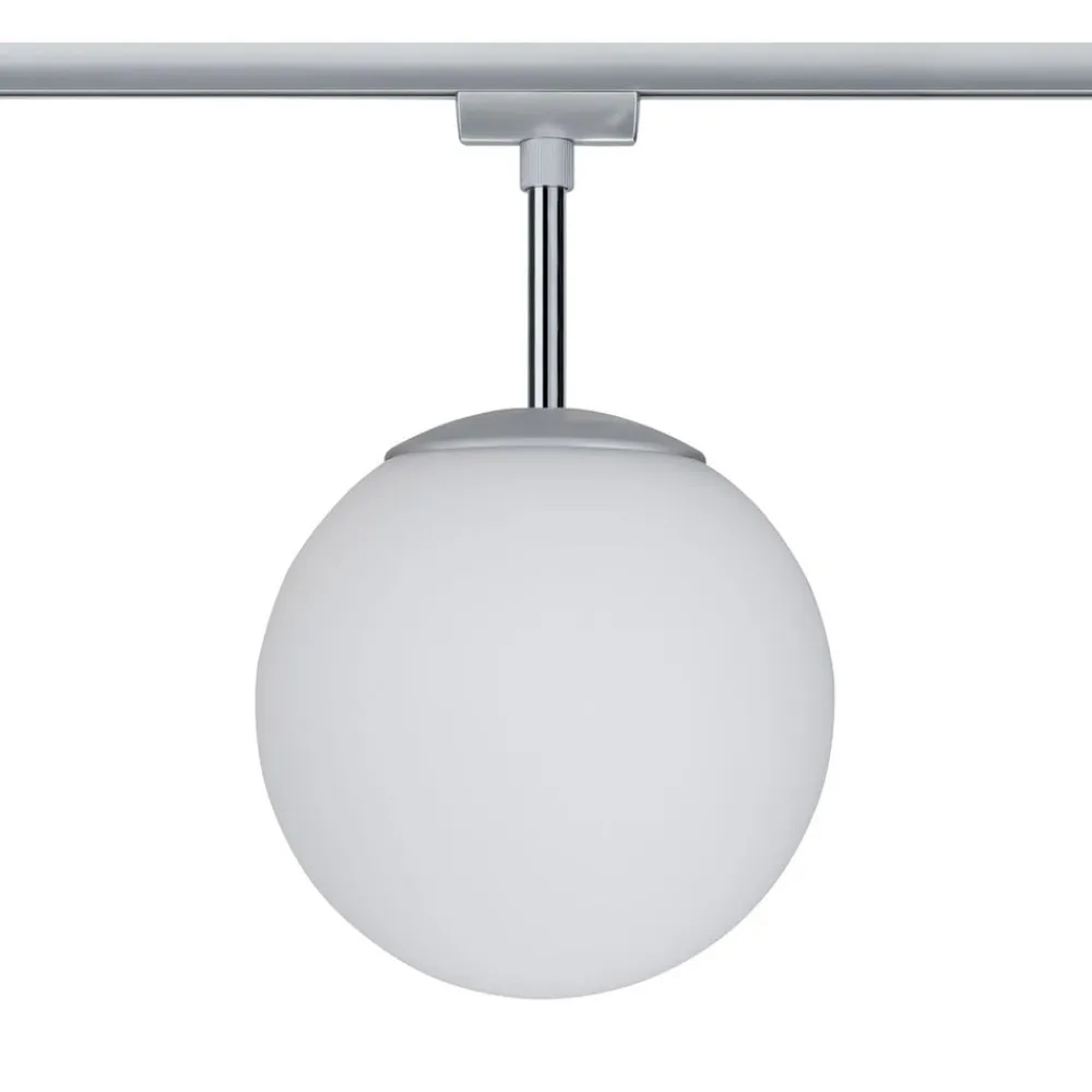 Paulmann URail Globe kuglelampe i krom, opalglas