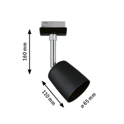 Paulmann URail GU10-spot Cover sort, dæmpbar