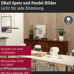 Paulmann URail Hildor LED-pendel krom 4000 K