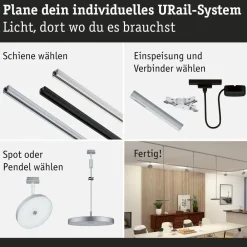 Paulmann URail Hildor LED-pendel krom 4000 K