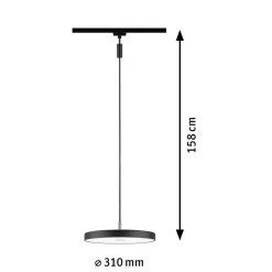 Paulmann URail Hildor LED-pendel sort 4.000 K
