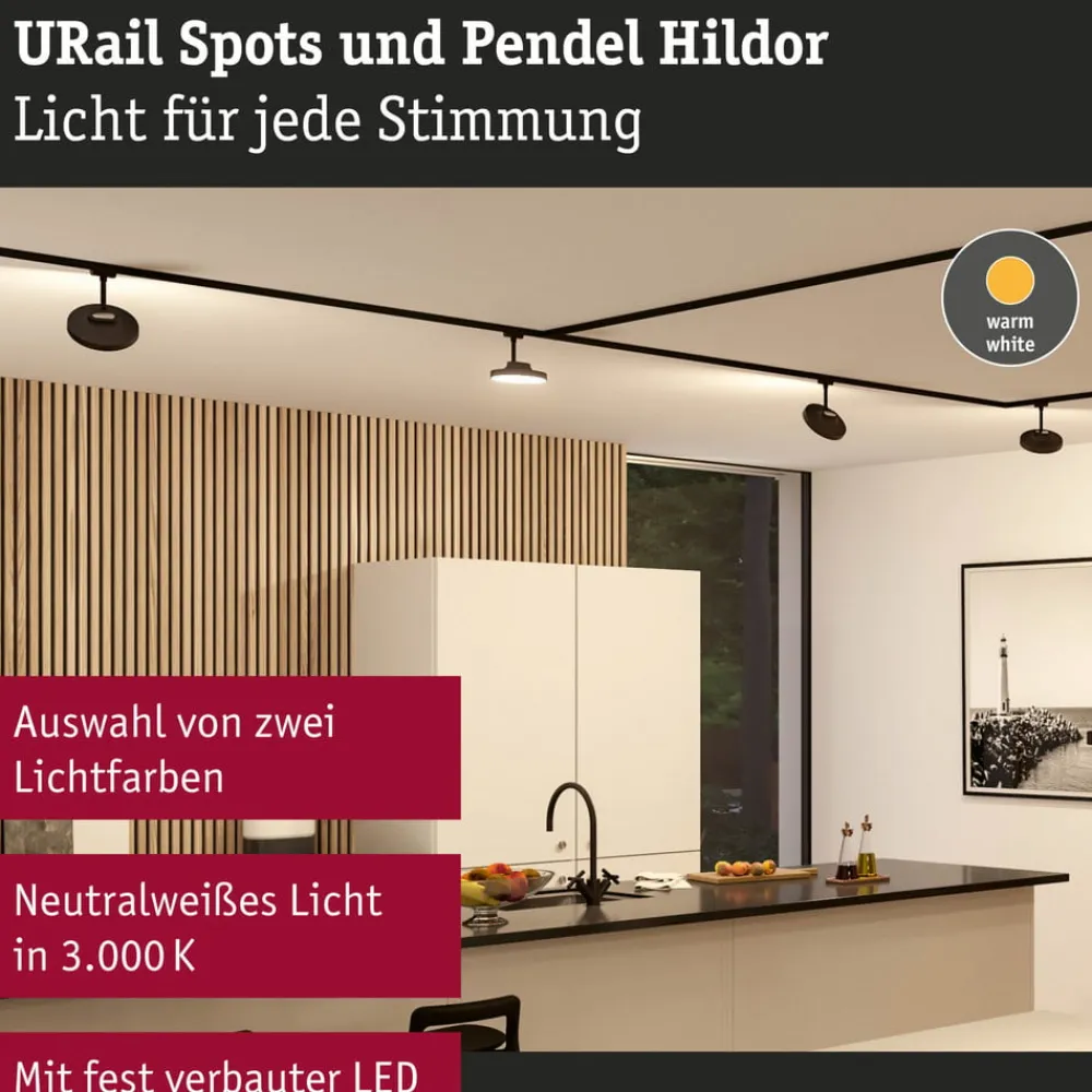 Paulmann URail Hildor LED-spot sort 3.000K