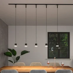 Paulmann URail hængelampe Cone, sort mat, GU10