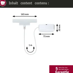 Paulmann URail kabelføring ZigBee 1 m, signalhvid