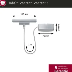 URail kabelføring Zigbee 1 m, krom mat^Paulmann Best