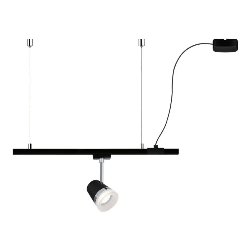 Paulmann Skinnesystem>URail kabelindføring, sort mat, 2 m