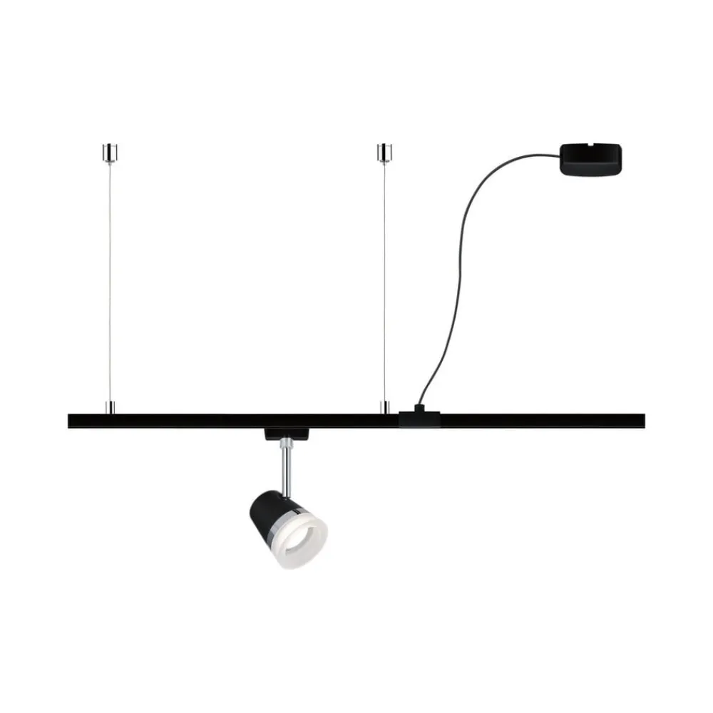 Paulmann Skinnesystem>URail kabelindføring, sort mat, 2 m