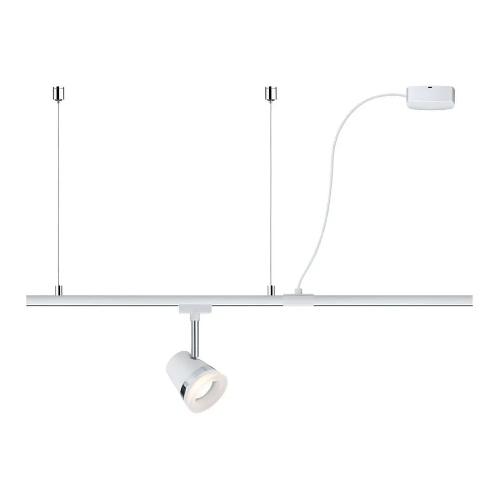 Paulmann Skinnesystem>URail kabelindføring, hvid mat, 2 m