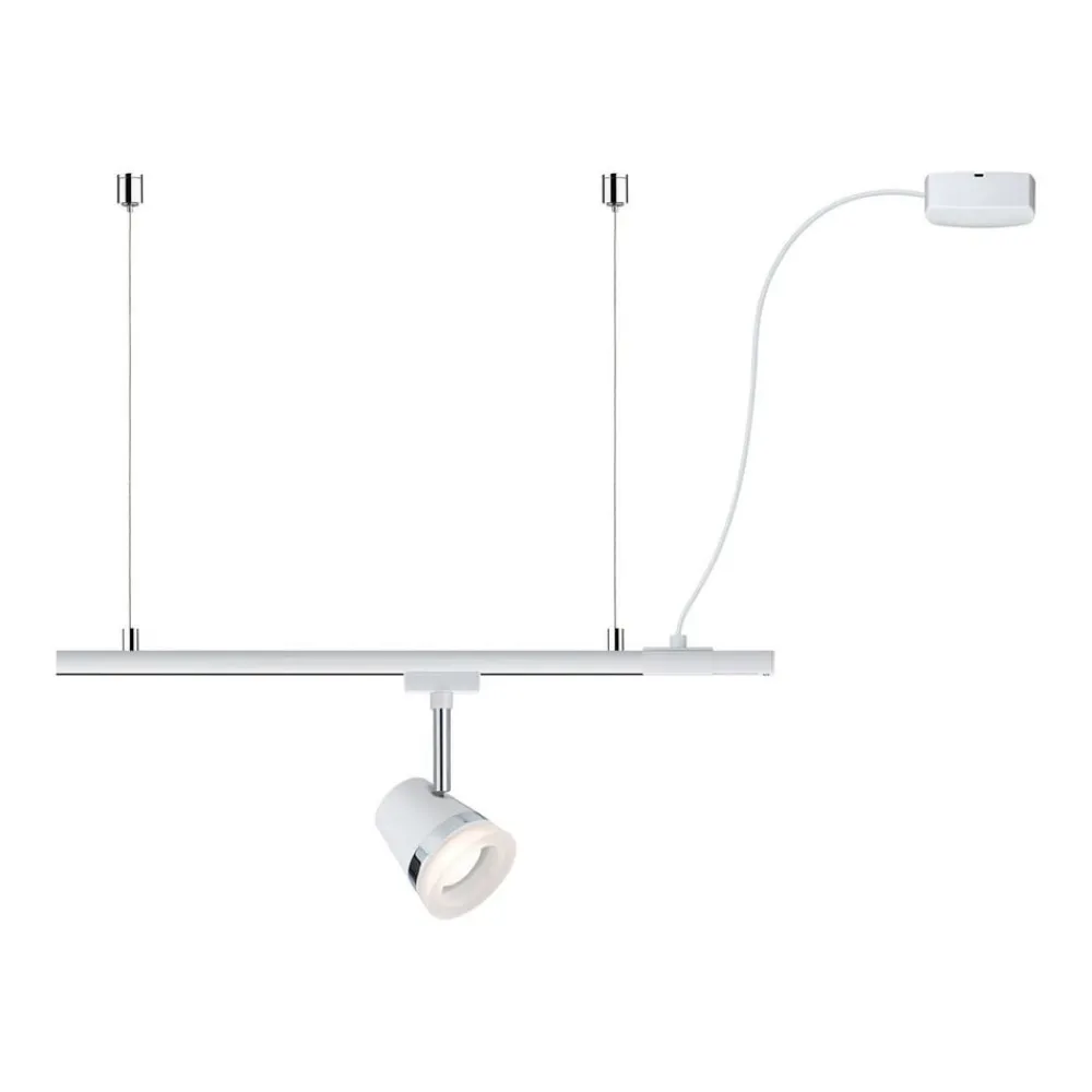 Paulmann Skinnesystem>URail kabelindføring, hvid mat, 2 m